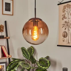 Suspension Degevos Brun, 1 lumière