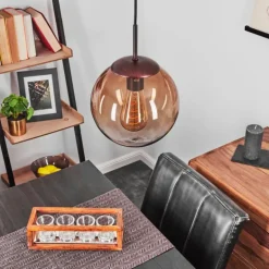 Suspension Degevos Brun, 1 lumière