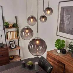 Suspension Degevos Chrome, 5 lumières