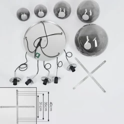 Suspension Degevos Chrome, 5 lumières