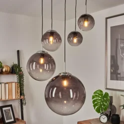 Suspension Degevos Chrome, 5 lumières