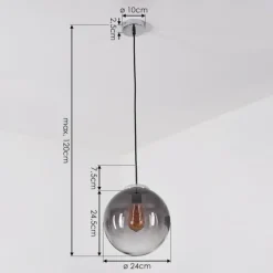 Suspension Degevos Chrome, 1 lumière