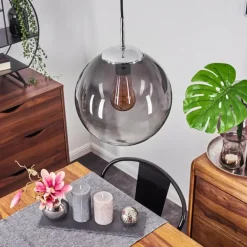 Suspension Degevos Chrome, 1 lumière