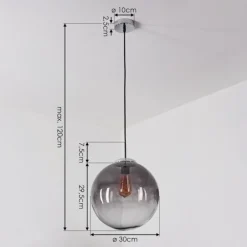 Suspension Degevos Chrome, 1 lumière
