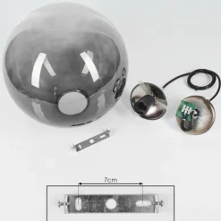 Suspension Degevos Chrome, 1 lumière