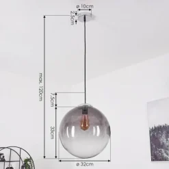 Suspension Degevos Chrome, 1 lumière
