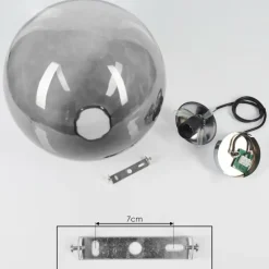 Suspension Degevos Chrome, 1 lumière