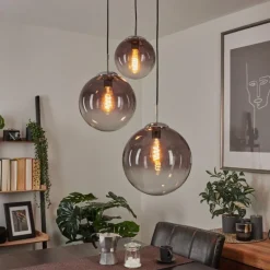 Suspension Degevos Gris, 3 lumières