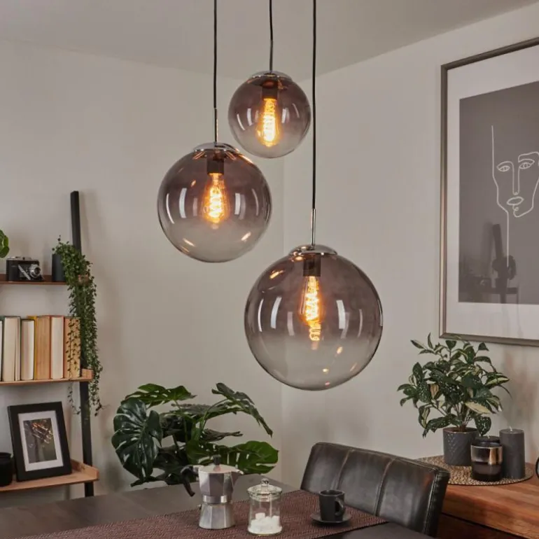 Suspension Degevos Gris, 3 lumières