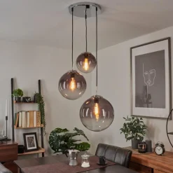 Suspension Degevos Gris, 3 lumières