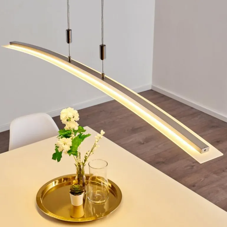 Suspension Delaware LED Argenté, 1 lumière