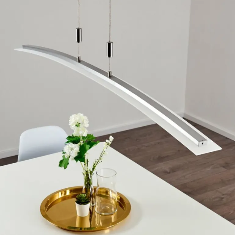 Suspension Delaware LED Argenté, 1 lumière