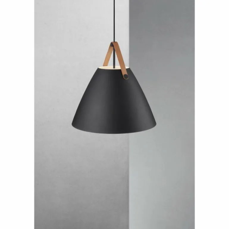 Suspension Design For The People by Nordlux STRAP48 Noir, 1 lumière
