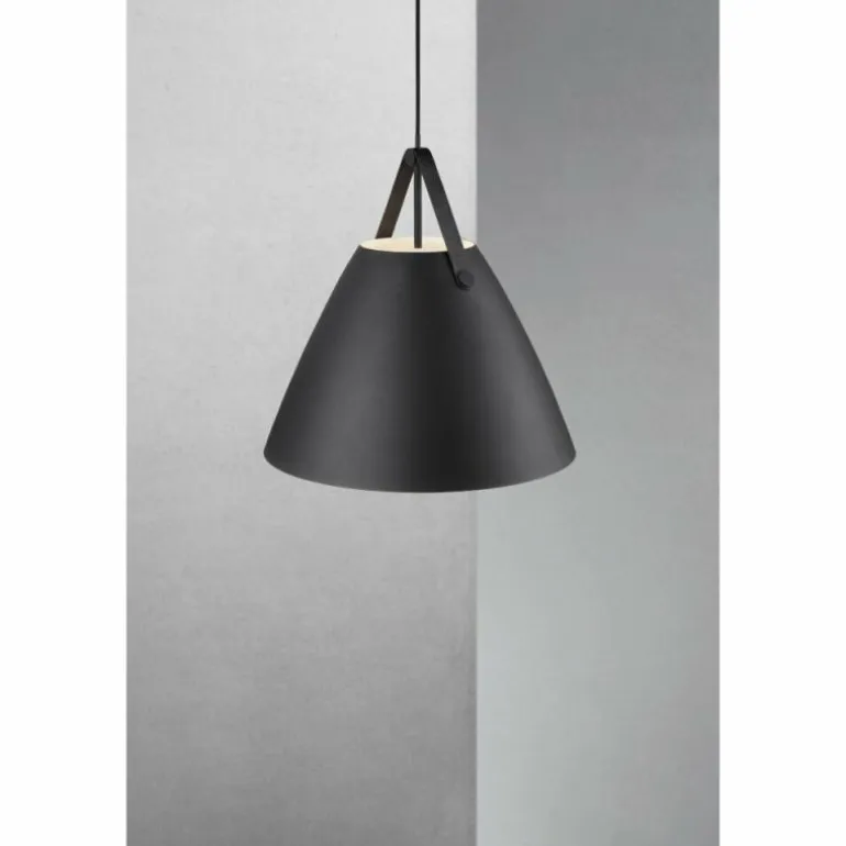 Suspension Design For The People by Nordlux STRAP48 Noir, 1 lumière