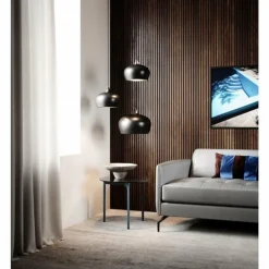 Suspension Design For The People by Nordlux Belly Noir, 1 lumière