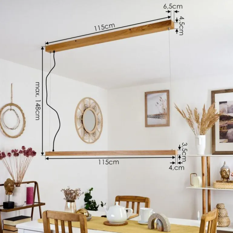 Suspension Disentis LED Écru, 1 lumière