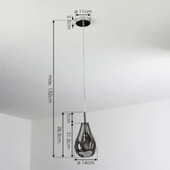 Suspension Domma Chrome, 1 lumière