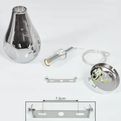 Suspension Domma Chrome, 1 lumière