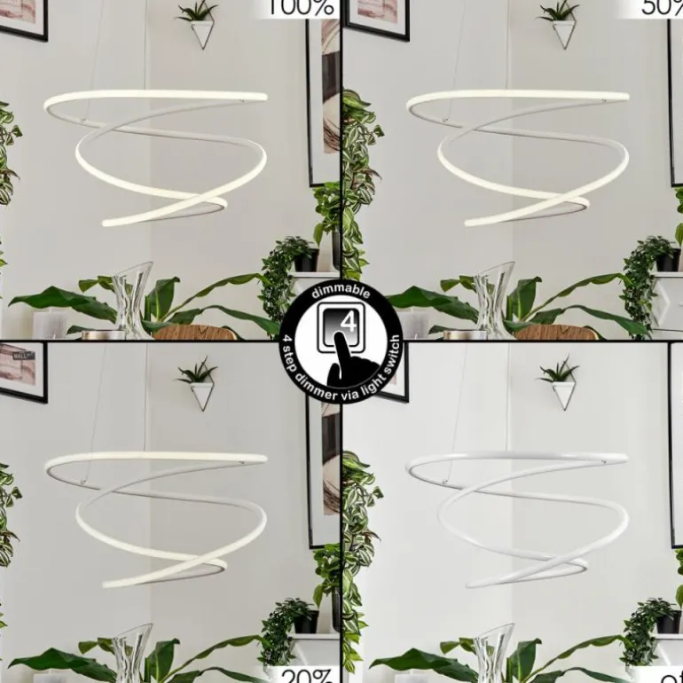 Suspension Donebas LED Blanc, 1 lumière