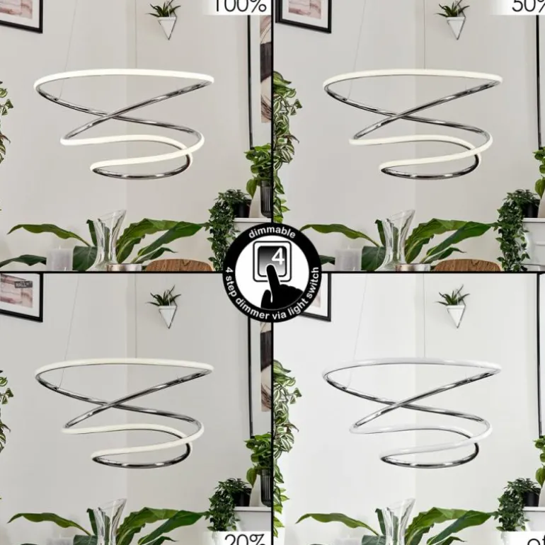 Suspension Donebas LED Chrome, 1 lumière