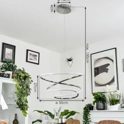 Suspension Donebas LED Chrome, 1 lumière