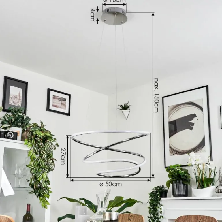 Suspension Donebas LED Chrome, 1 lumière