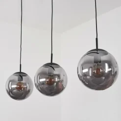 Suspension Doussal Noir, 3 lumières