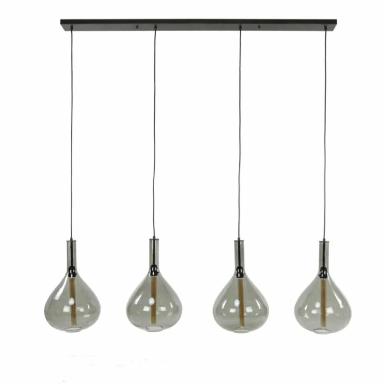 Suspension Drop Anthracite, 4 lumières