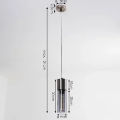 Suspension Dulcita Nickel mat, 1 lumière