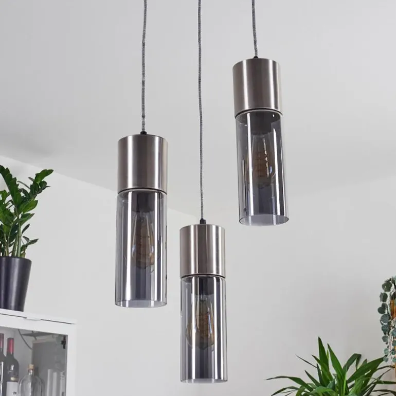 Suspension Dulcita Nickel mat, 3 lumières