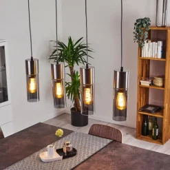 Suspension Dulcita Nickel mat, 4 lumières