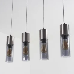 Suspension Dulcita Nickel mat, 4 lumières