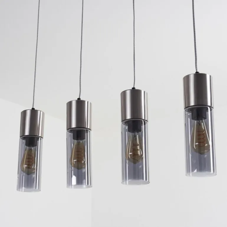 Suspension Dulcita Nickel mat, 4 lumières