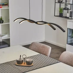 Suspension Eaglesham LED Noir, 1 lumière