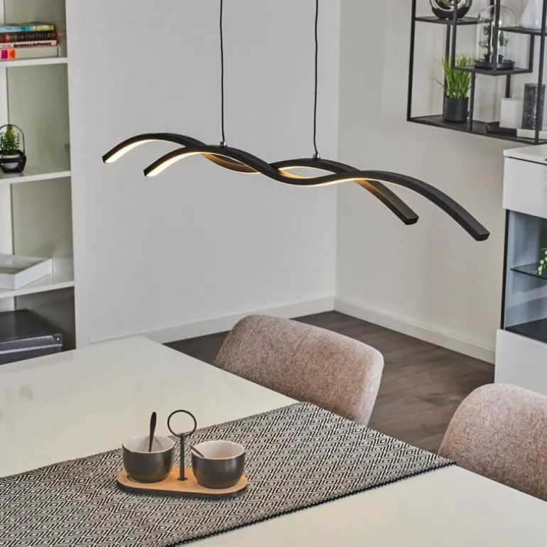 Suspension Eaglesham LED Noir, 1 lumière