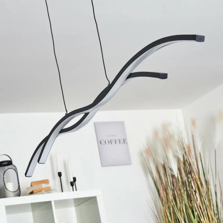 Suspension Eaglesham LED Noir, 1 lumière