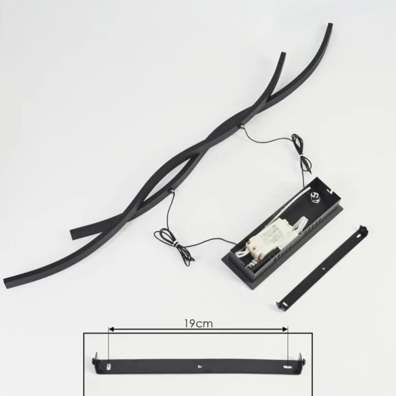 Suspension Eaglesham LED Noir, 1 lumière