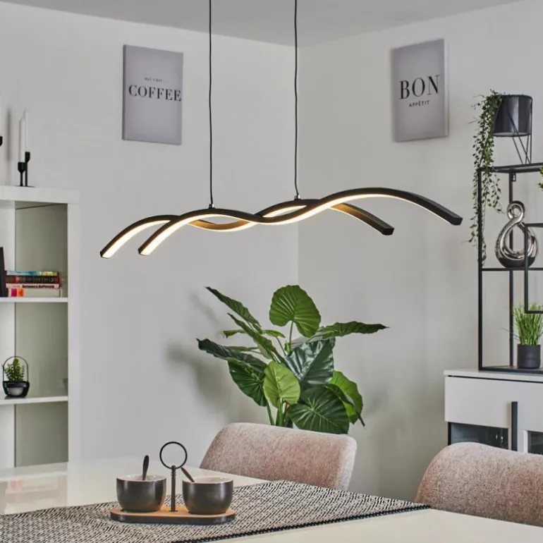 Suspension Eaglesham LED Noir, 1 lumière