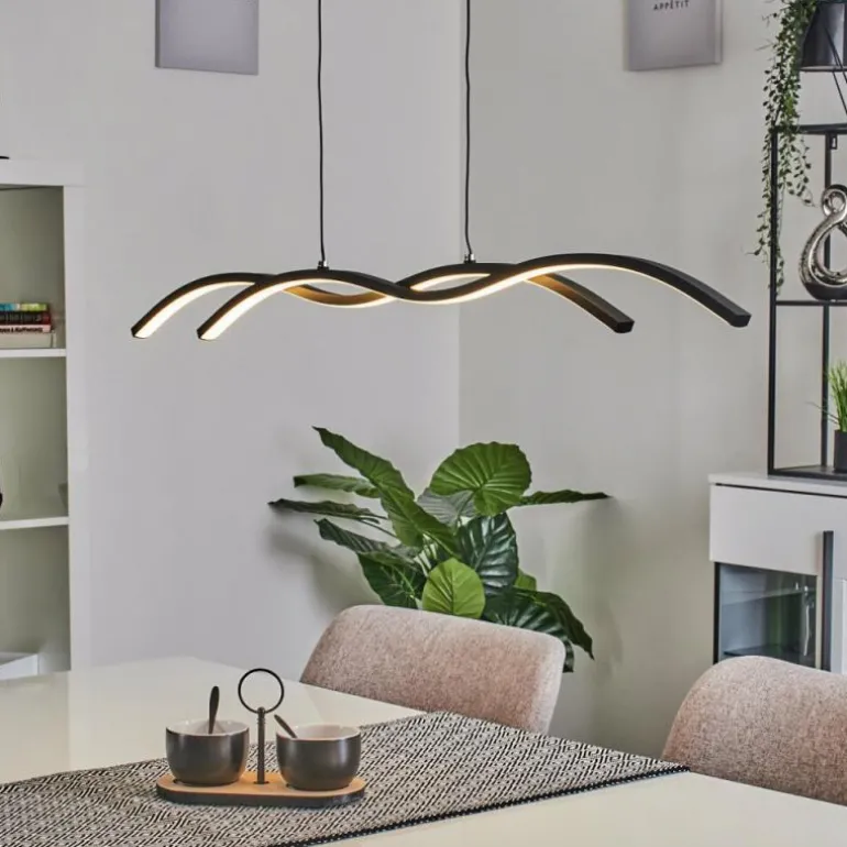 Suspension Eaglesham LED Noir, 1 lumière