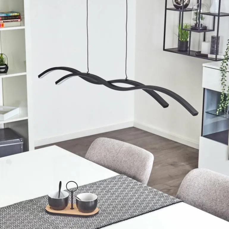 Suspension Eaglesham LED Noir, 1 lumière