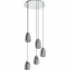 Suspension EGLO ALOBRASE Chrome, 5 lumières