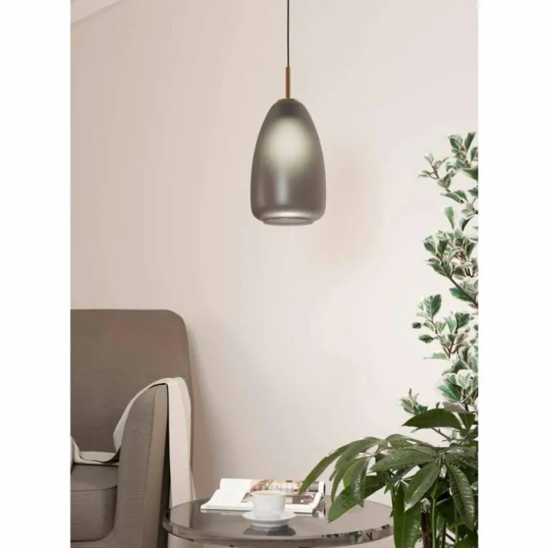 Suspension Eglo ALOBRASE Laiton, Noir, 1 lumière