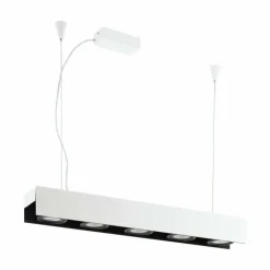 Suspension Eglo BADALONA LED Noir, Blanc, 5 lumières