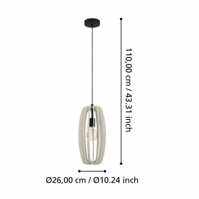 Suspension Eglo BAJAZZARA Noir, 1 lumière
