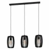 Suspension Eglo BAJAZZARA Noir, 3 lumières