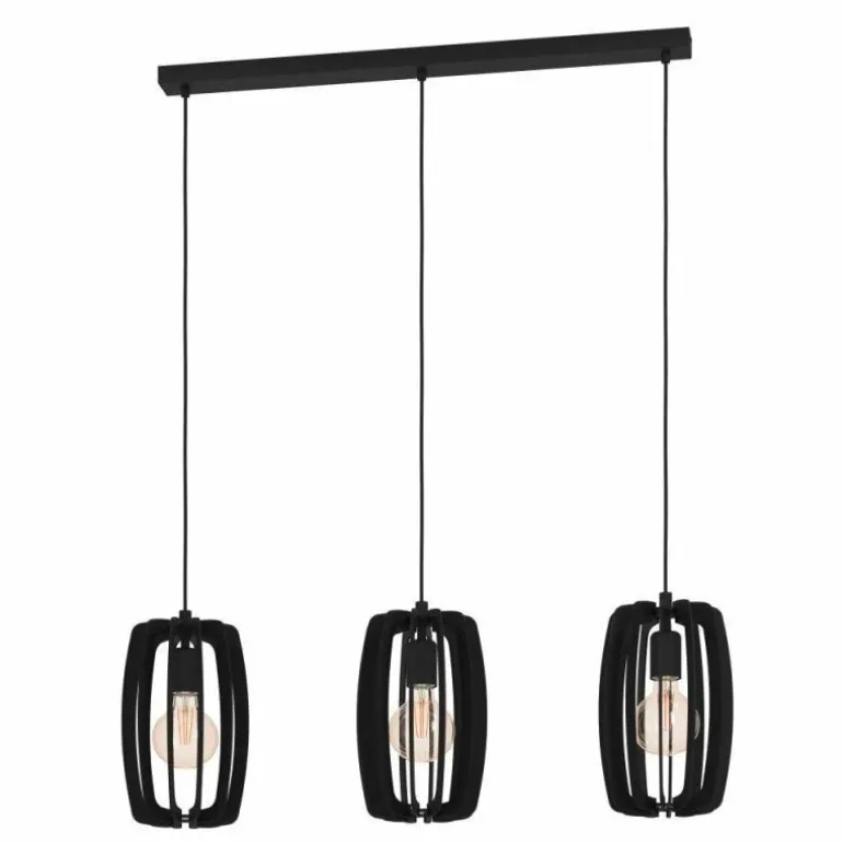 Suspension Eglo BAJAZZARA Noir, 3 lumières