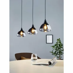 Suspension EGLO BELESER Noir, 3 lumières