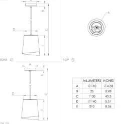 Suspension Eglo BOLIVIA Noir, 1 lumière