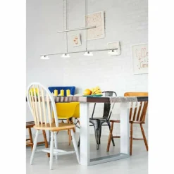 Suspension Eglo BORRIOL LED Nickel mat, 4 lumières