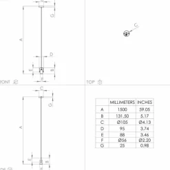 Suspension Eglo CALARI Noir, 1 lumière